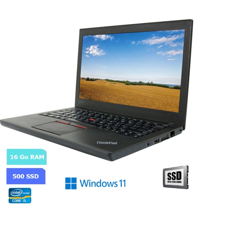 LENOVO X270 - 16 Go RAM - SSD 500 GO - Windows 11