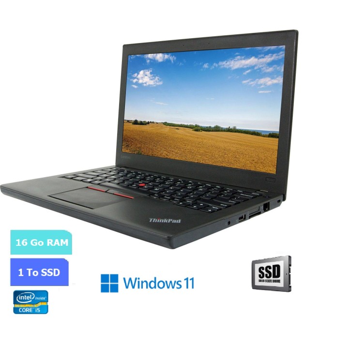 LENOVO X270 - 16 Go RAM - SSD 1 TO - Windows 11