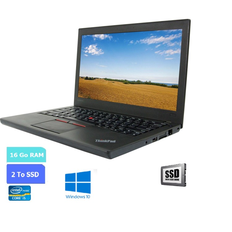 LENOVO X270 - 16 Go RAM - SSD 2 TO - Windows 10