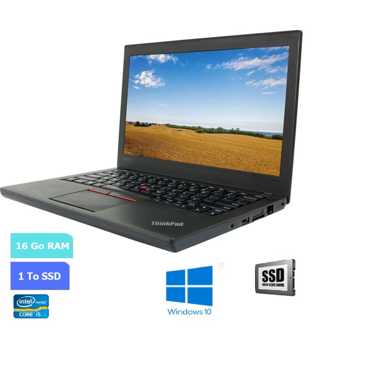 LENOVO X270 - 16 Go RAM - SSD 1 TO - Windows 10