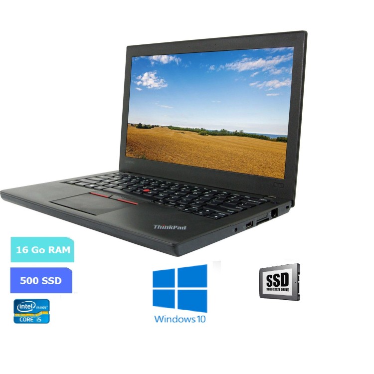 LENOVO X270 - 16 Go RAM - SSD 500 MO - Windows 10