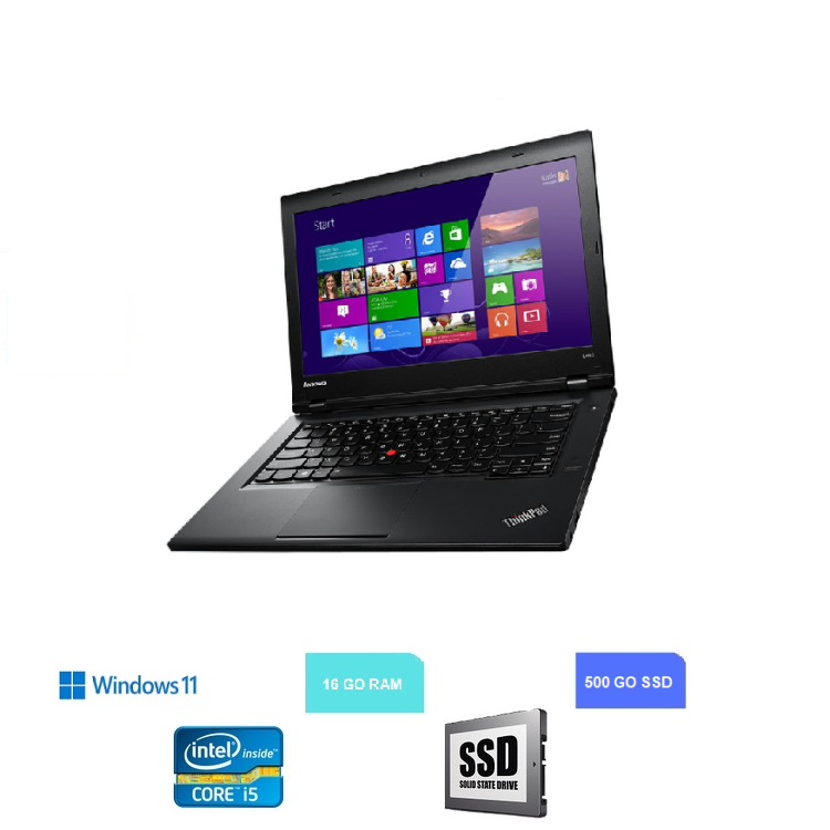 LENOVO L440 - Core I5 - 16 Go RAM - 500 GO SSD - Windows 11