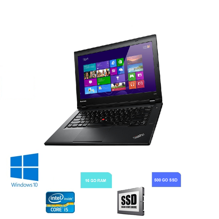LENOVO L440 - Core I5 - 16 Go RAM - 500 GO SSD - Windows 10