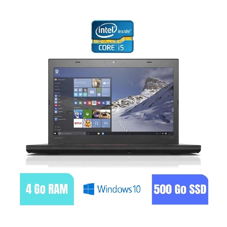 LENOVO T460 - 4 Go RAM - 500 SSD - Windows 10 - N°170229