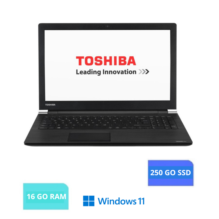 TOSHIBA SATELLITE A50 - Core I3 - 16 Go RAM - 250 GO SSD - Windows 11-N°08032442-GRADE B