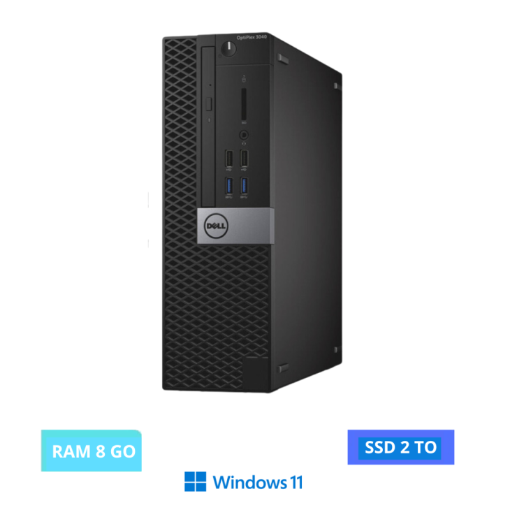DELL 3040 SFF WINDOWS 11 - CORE I5 - SSD 2 TO - RAM 8 GO - N°23042418 - GRADE B