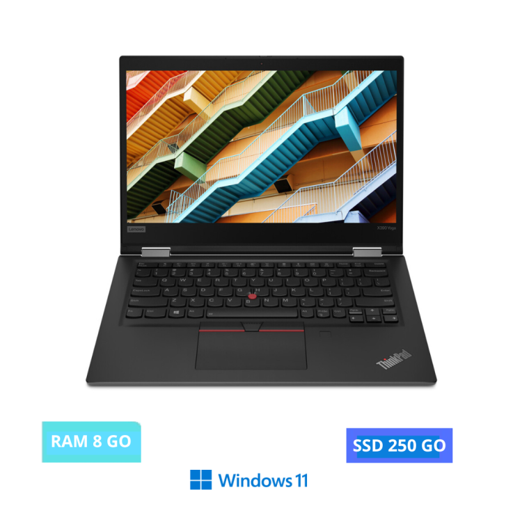 LENOVO X390 - CORE I5- WINDOWS 11 - SSD 250 GO - RAM 8 GO - N°24042447- GRADE B