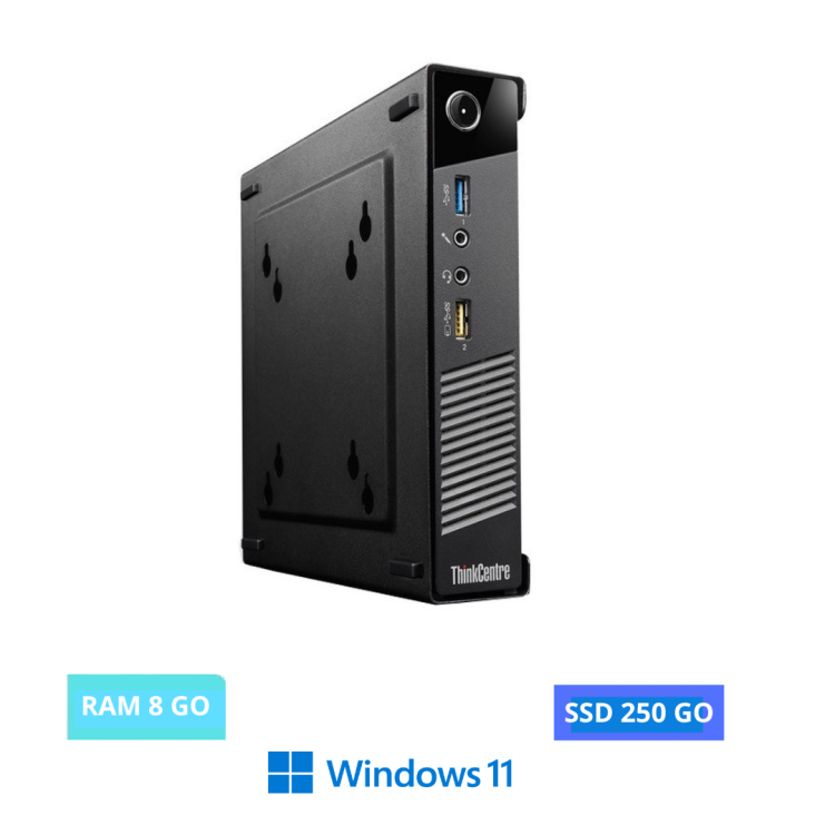 Mini PC Lenovo ThinkCentre Tiny M73 i3-WINDOWS 11-SSD 250 GO -RAM 8 GO - N°26042417- GRADE B