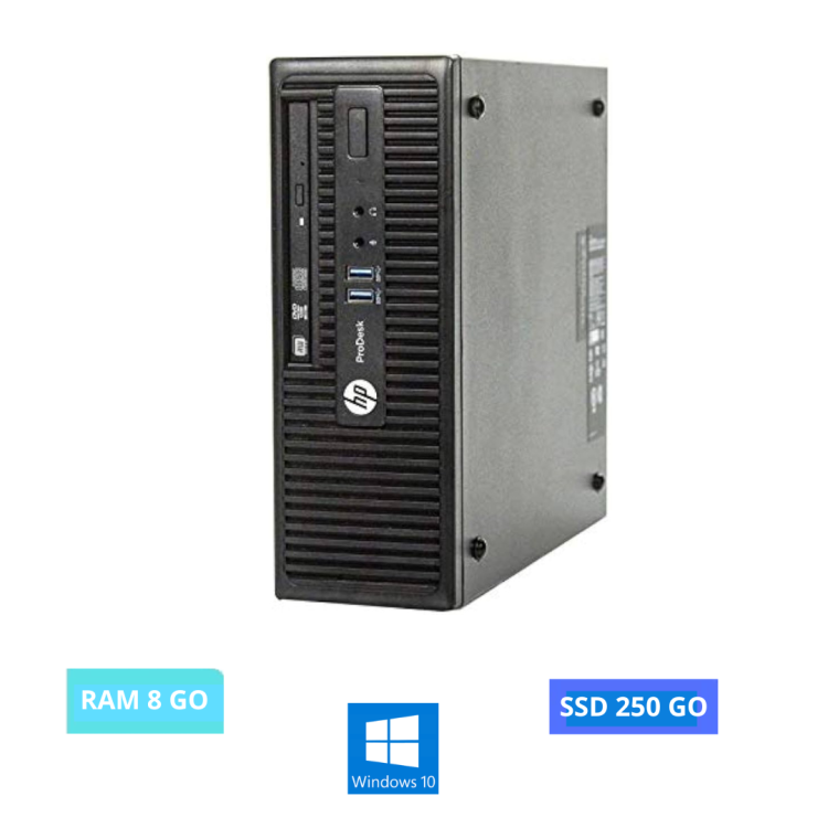 UC HP PRODESK 400 G2 SFF I3-WINDOWS 10-SSD 250 GO -RAM 8 GO - N°26042422- GRADE B