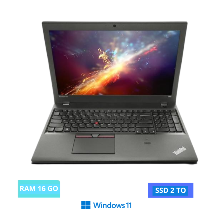 LENOVO T550 - CORE I5  - WINDOWS 11 - SSD 2 TO- RAM 16 GO - N°08052404 - GRADE B