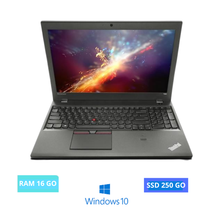 LENOVO T550 - CORE I5  - WINDOWS 10 - SSD 250 GO- RAM 16 GO - N°08052405 - GRADE B
