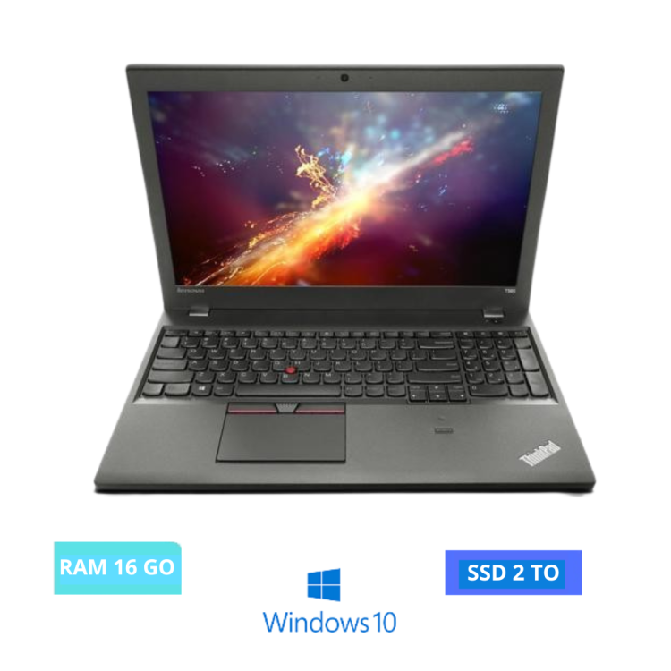 LENOVO T550 - CORE I5  - WINDOWS 10 - SSD 2 TO- RAM 16 GO - N°08052408 - GRADE B