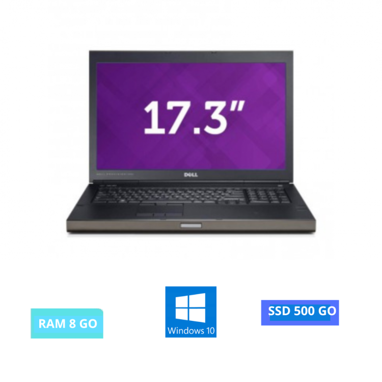 DELL PRECISION M6800 -I7 -RAM 8 GO - SSD 500 GO- WINDOWS 10- N°27062402 - GRADE B