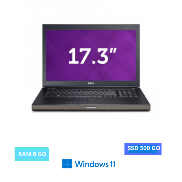 DELL PRECISION M6800 -I7 -RAM 8 GO - SSD 500 GO- WINDOWS 11- N°27062406 - GRADE B