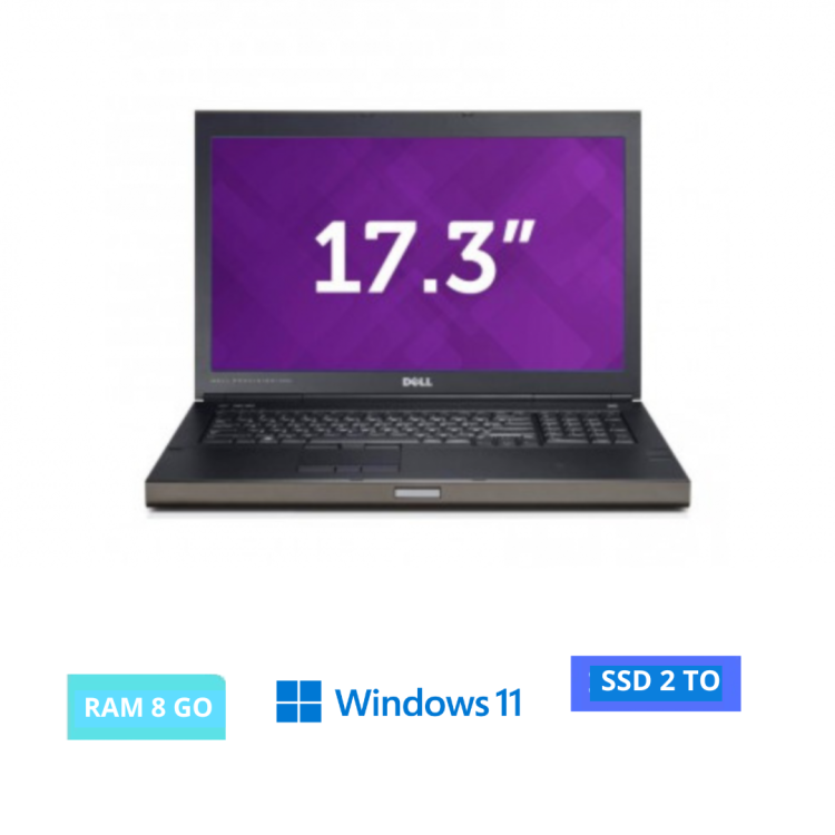 DELL PRECISION M6800 -I7 -RAM 8 GO - SSD 2 TO- WINDOWS 11- N°27062408 - GRADE B