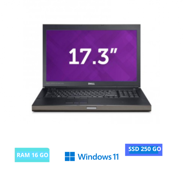 DELL PRECISION M6800 -I7 -RAM 16 GO - SSD 250 GO- WINDOWS 11- N°27062409 - GRADE B