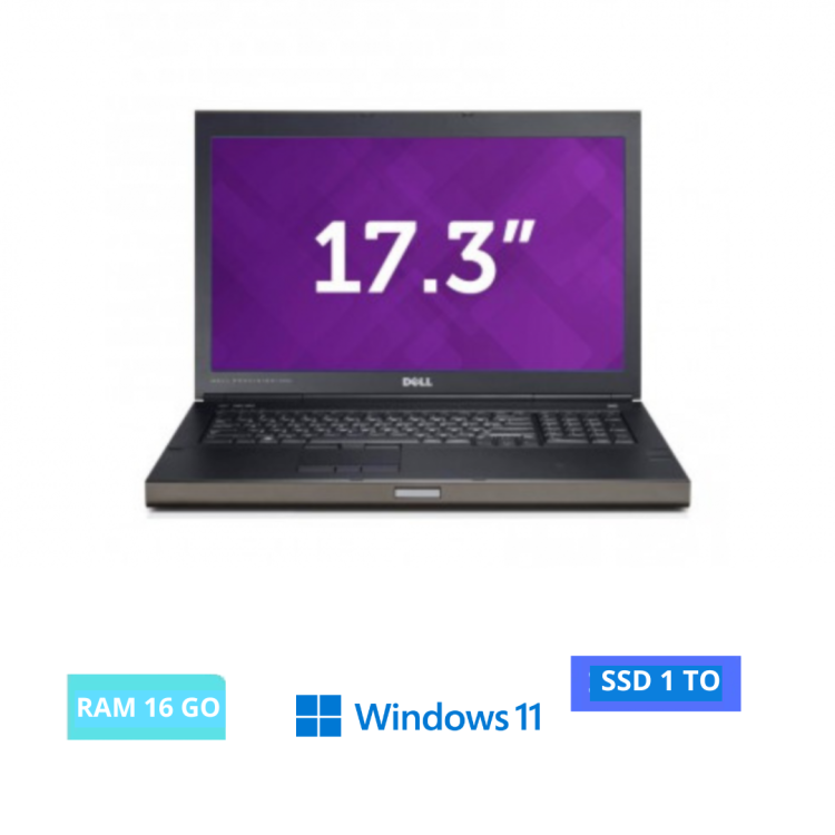 DELL PRECISION M6800 -I7 -RAM 16 GO - SSD 1 TO- WINDOWS 11- N°27062411 - GRADE B
