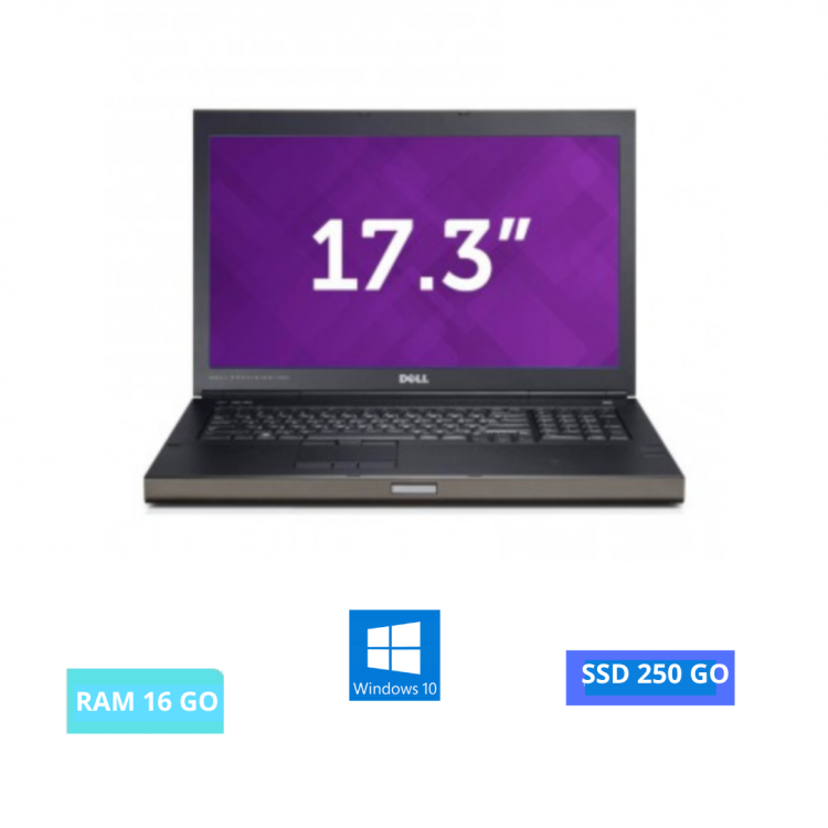 DELL PRECISION M6800 -I7 -RAM 16 GO - SSD 250 GO- WINDOWS 10- N°27062413 - GRADE B