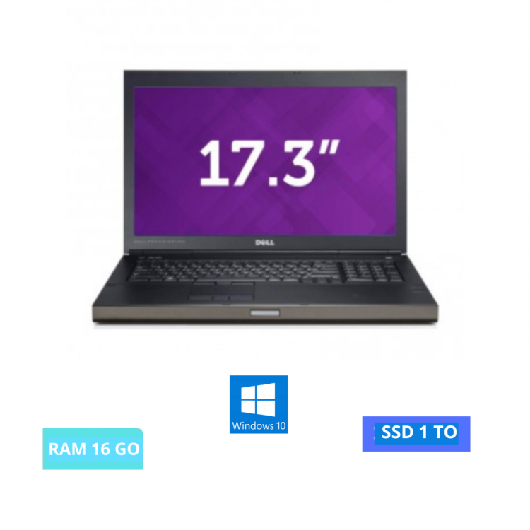 DELL PRECISION M6800 -I7 -RAM 16 GO - SSD 1 TO- WINDOWS 10- N°27062415 - GRADE B