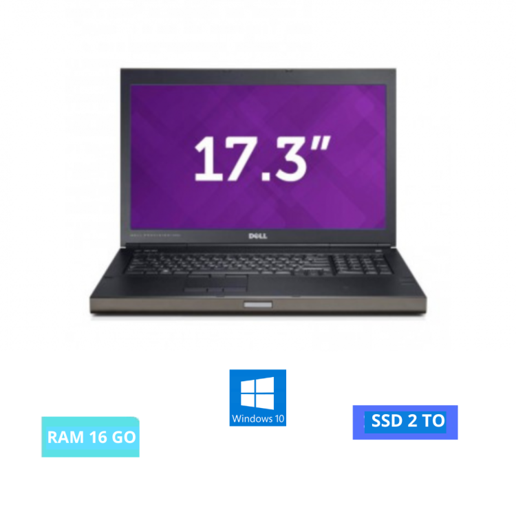 DELL PRECISION M6800 -I7 -RAM 16 GO - SSD 2 TO- WINDOWS 10- N°27062416 - GRADE B