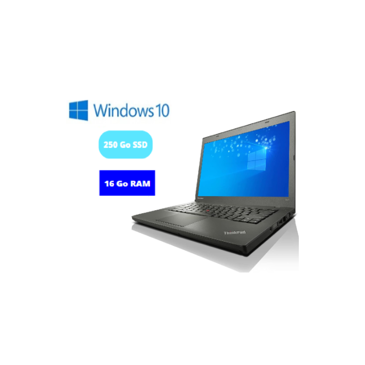 LENOVO T440  - CORE I5  - WINDOWS 10 - SSD 250 Go - RAM 16 GO - N°190920241- GRADE B