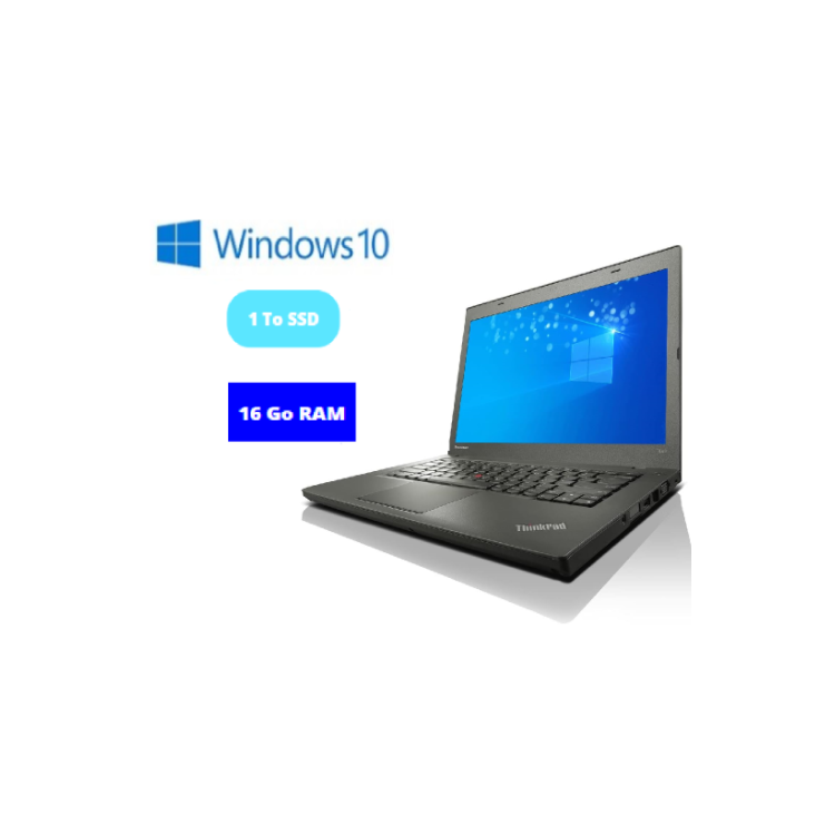 LENOVO T440  - CORE I5  - WINDOWS 10 - SSD 1 To - RAM 16 GO - N°190920243 - GRADE B