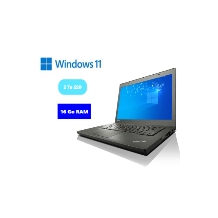 LENOVO T440  - CORE I5  - WINDOWS 11 - SSD 2 To - RAM 16 GO - N°190920248 - GRADE B