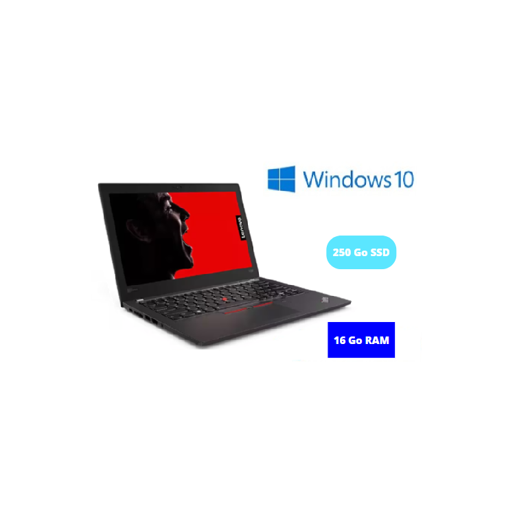 LENOVO X280 - CORE I5  - WINDOWS 10 - SSD 250 Go - RAM 16 GO - N°1909202418 - GRADE B