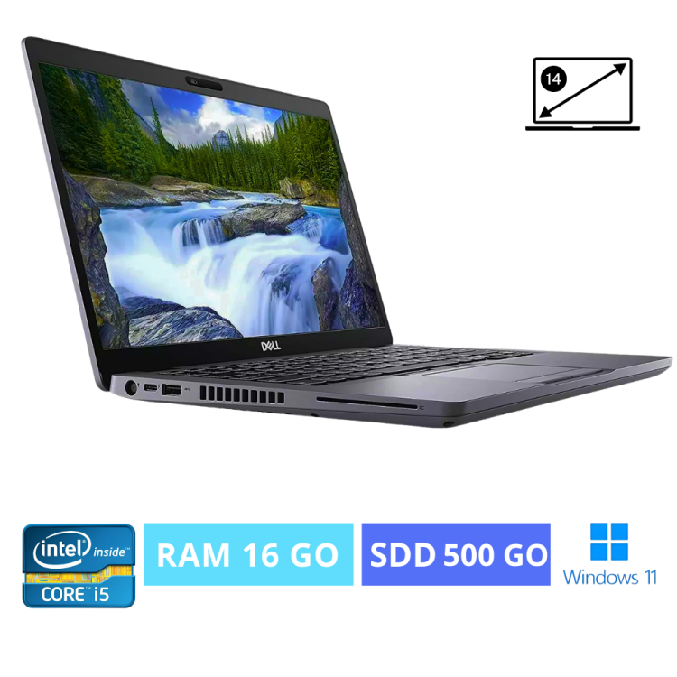 DELL LATITUDE 5410 CORE I5 - WINDOWS 11 - SSD 500G0 - RAM 16GO (I5-8365U)/1,6GH - N°0311020242- GRADE B