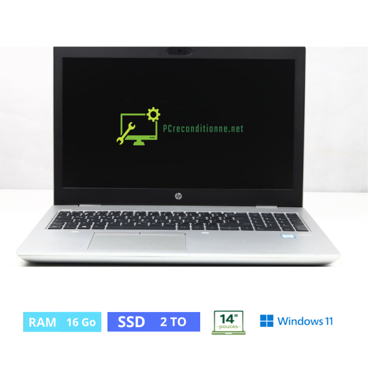 HP 640 G4 CORE-I3-8130U- RAM 16 Go - SSD 2 To  - WINDOWS 11 - N°02240008 - GRADE B